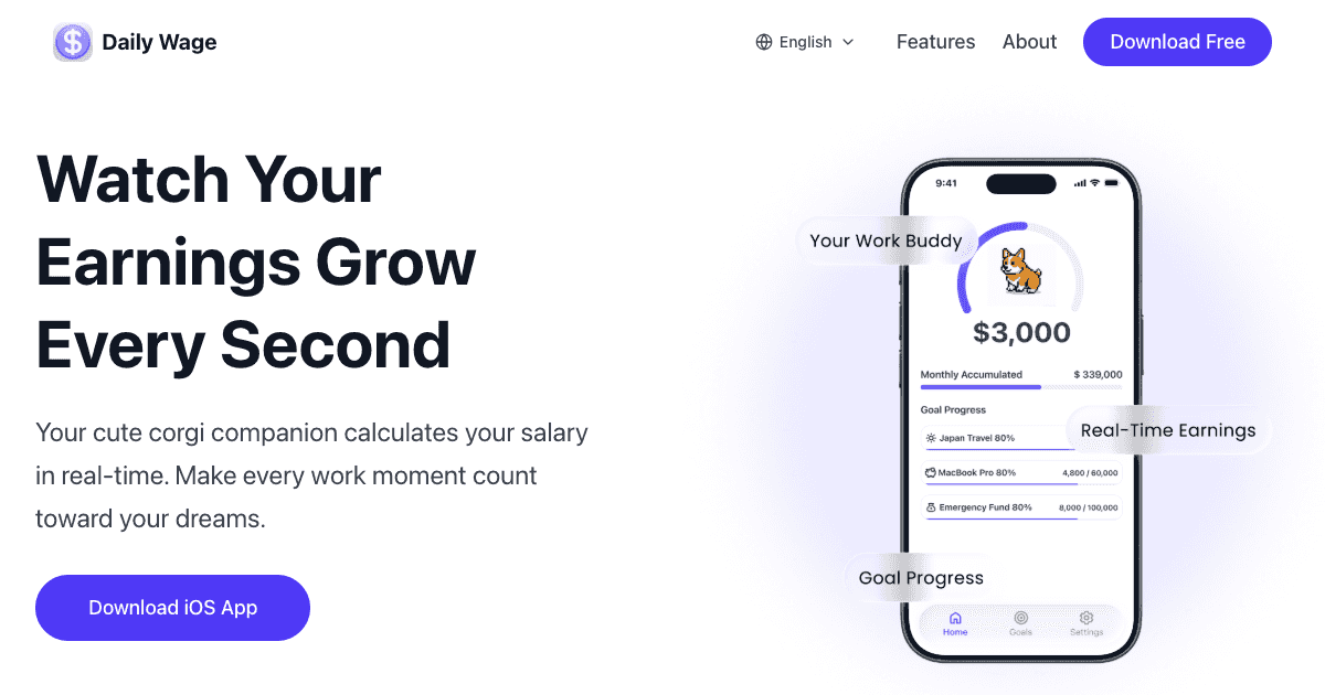 DailyWage - Real-Time Salary Counter
