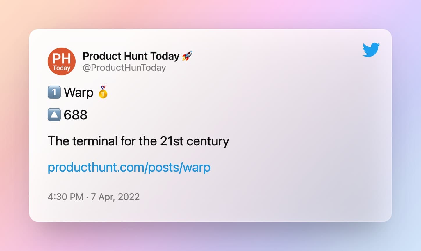 Thread of Product Hunt Today