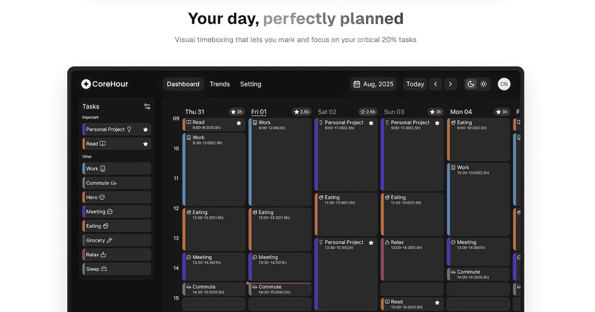 CoreHour - 時間塊 App