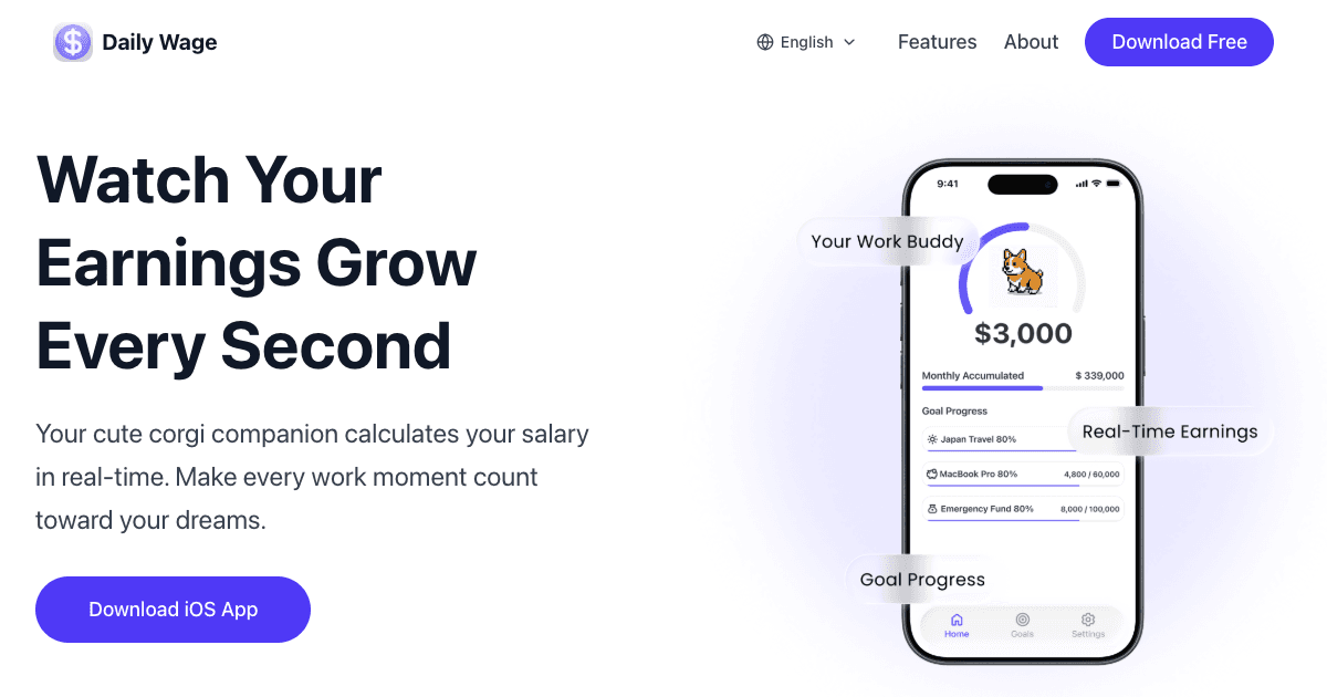 DailyWage β watch your salary tick