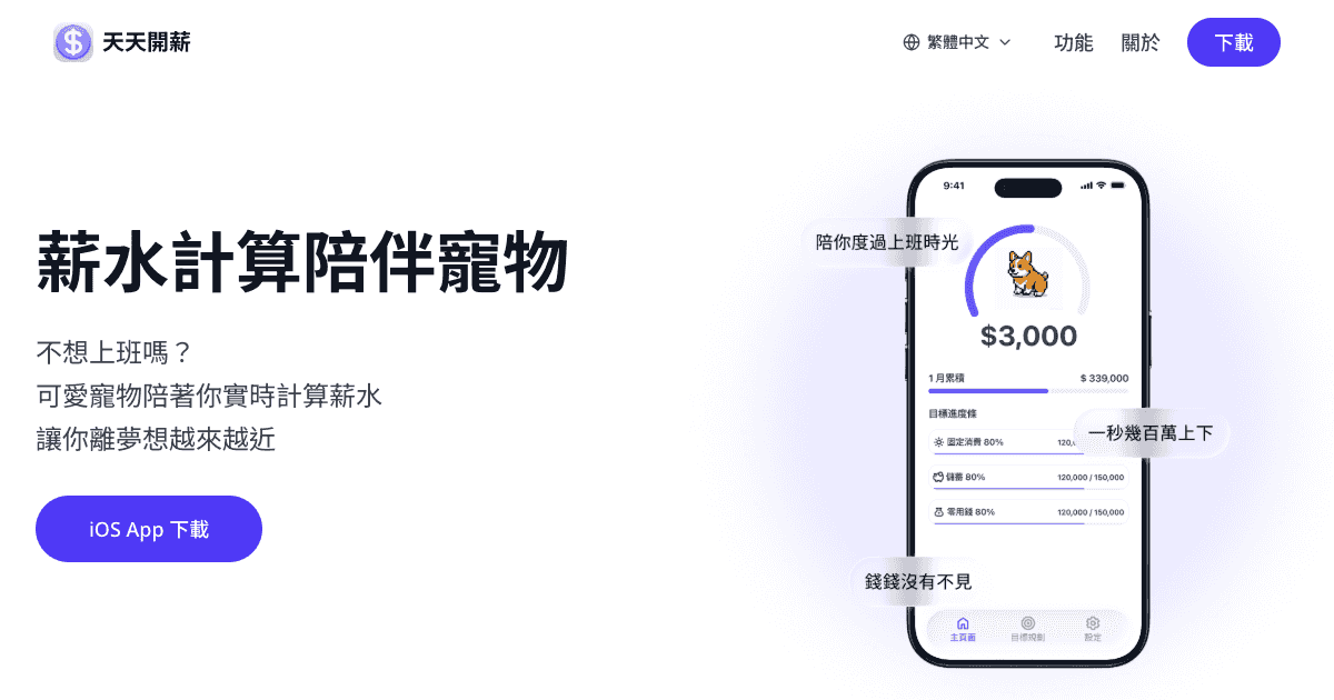 天天開薪 - 即時薪水計算器
